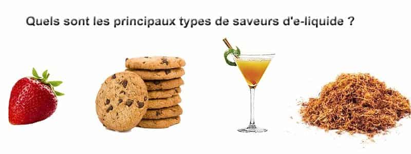 Quels sont les principaux types de saveurs d'e-liquide ?