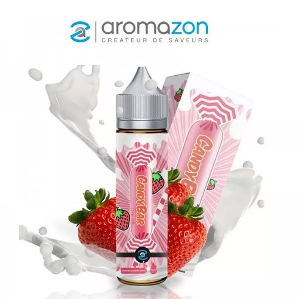 E-liquide Candy Bar Fraise Lactée 50ml Aromazon