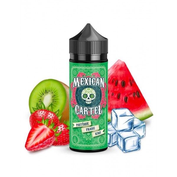 E liquide Pasteque Fraise Kiwi 100ml Mexican Cartel - Liquide cigarette électronique 100ml