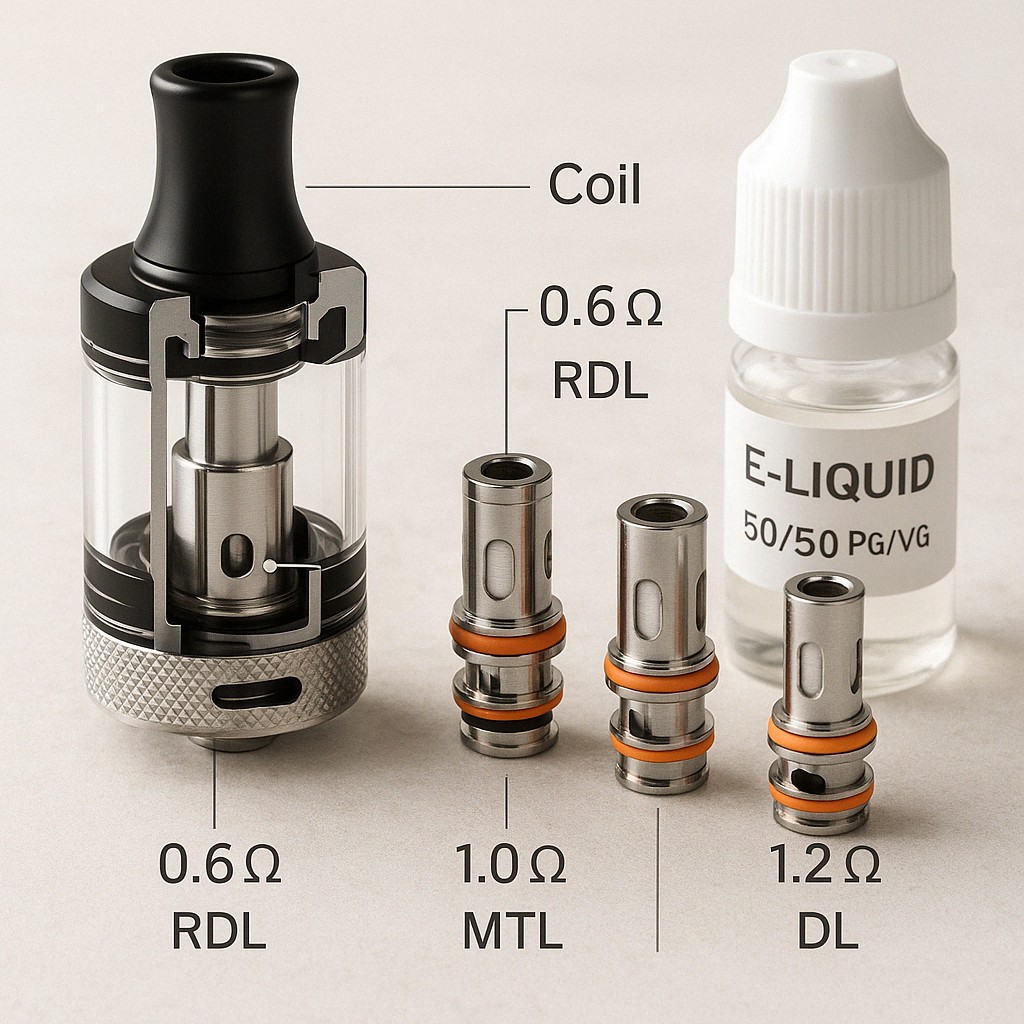 Quelle résistance pour un e-liquide 50/50 PG/VG ? Guide complet