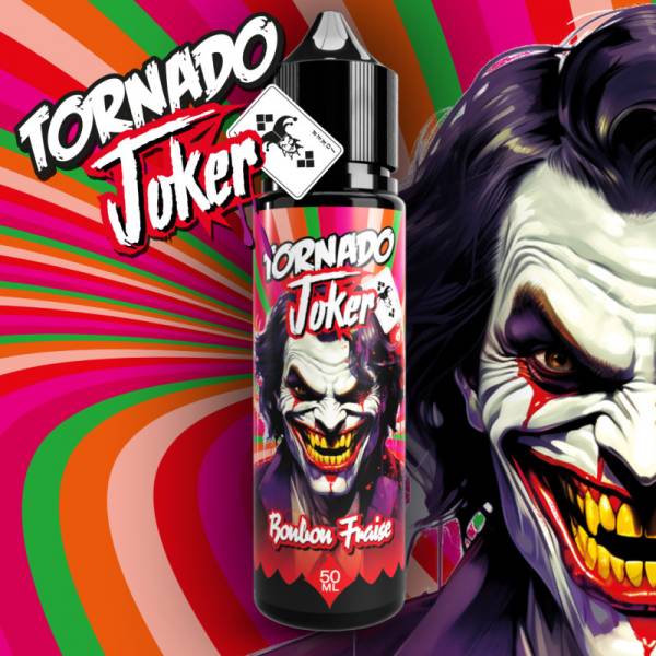E-liquide Bonbon Fraise 50ML Tornado Joker Aromazon