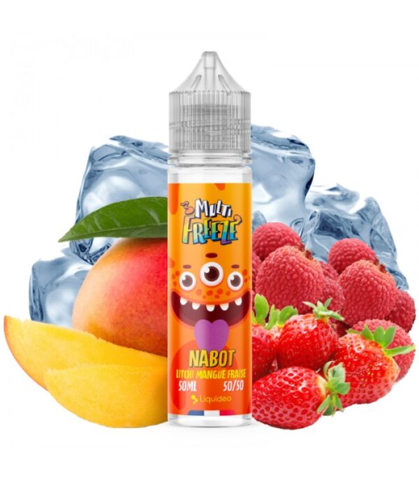E-liquide Litchi, Mangue, Fraise & Fraîcheur – Nabot 50ml – Multi Freeze / Liquideo