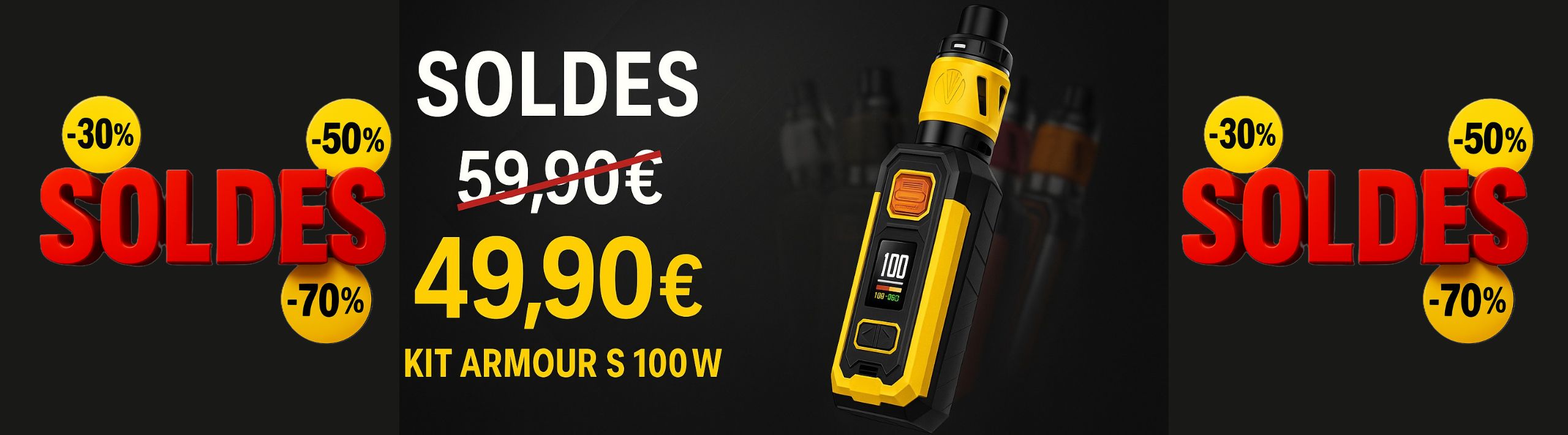 Kit Armour S SOLDE - Achetez vos e-cigarettes discount, e liquides pas chers et accessoires de vape en ligne
