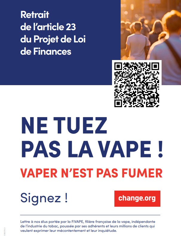 Article 23 du projet de loi de finances 2026 : Interdiction et taxe du vapotage en France petition contre linterdiction de la vape en France en 2026 - Article 23 du projet de loi de finances 2026 : Interdiction et taxe du vapotage en France