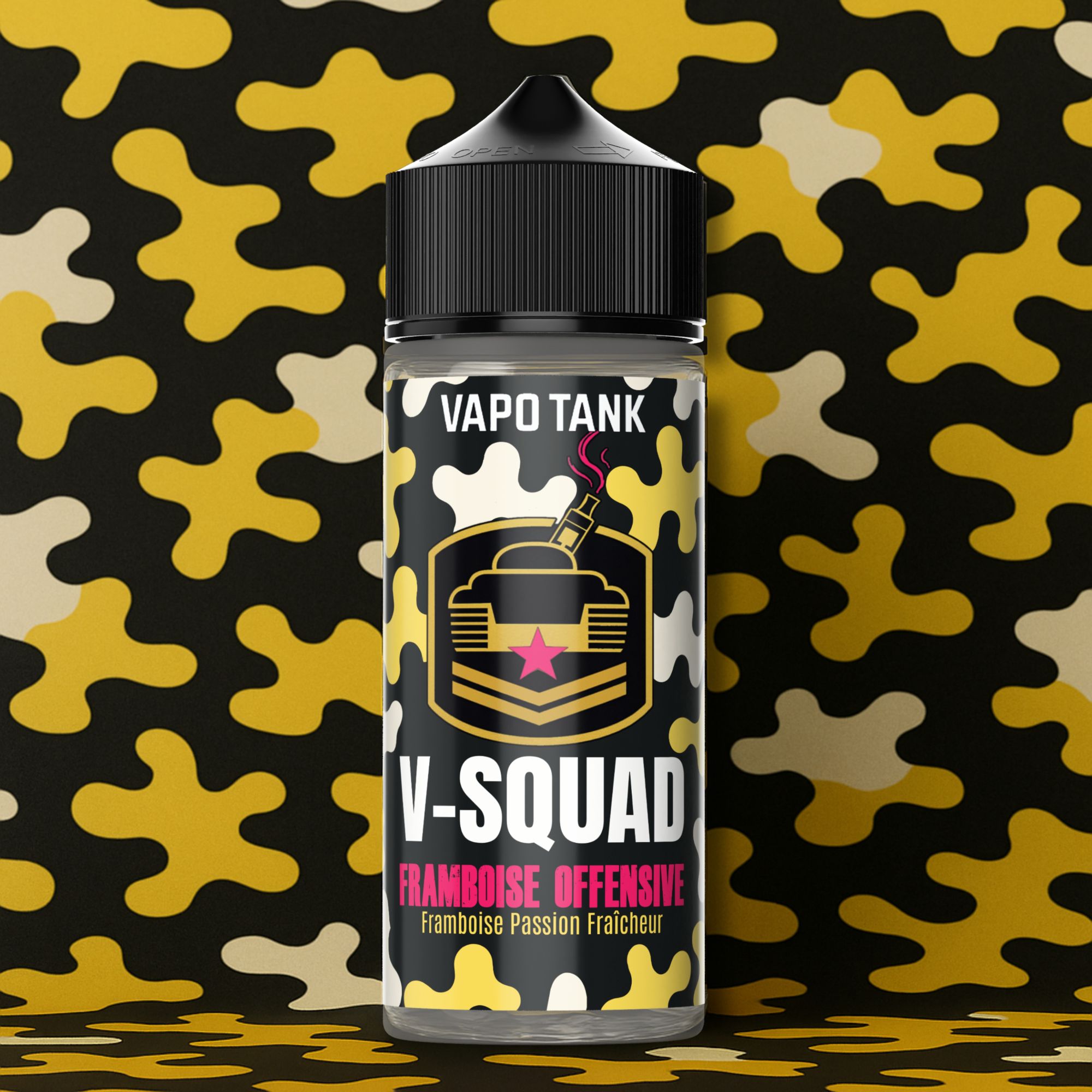 E-liquide Framboise, Passion & Fraîcheur – Framboise Offensive 100ml – V-SQUAD / Vapotank E-liquide Framboise, Passion & Fraîcheur – Framboise Offensive 100ml – V-SQUAD / Vapotank