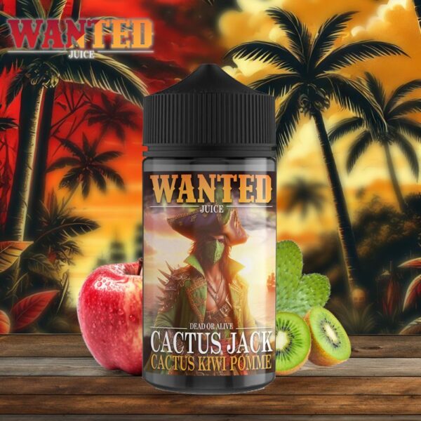 E-liquide Pomme, Kiwi, Cactus & Fraîcheur – Cactus Jack 200ml – Wanted Juice