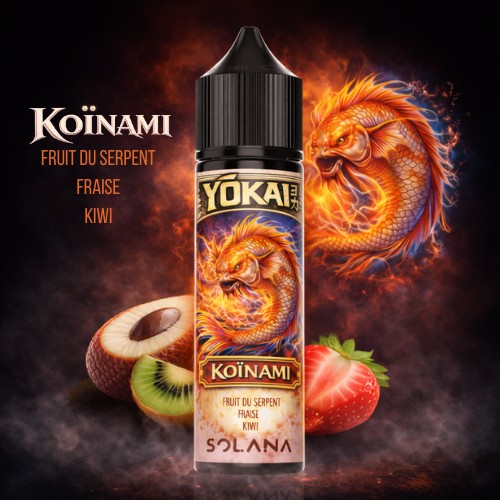 E-liquide Fruit du Serpent, Fraise, Kiwi & Fraîcheur – Koïnami 50ml – Yokai / Solana