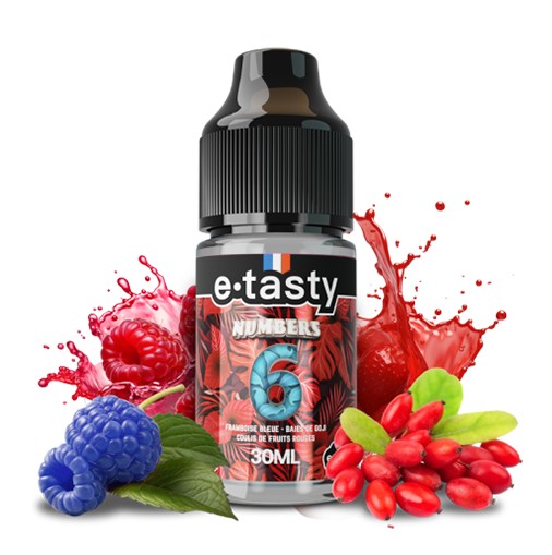 Arôme Concentré DIY Framboise Bleue, Fruits Rouges & Baies de Goji – Numbers 6 30ml – E-Tasty