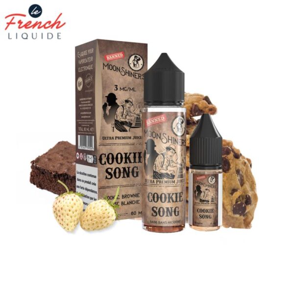 E-liquide Cookie, Brownie & Fraise Blanche – Cookie Song 50ml – MoonShiners / Le French Liquide