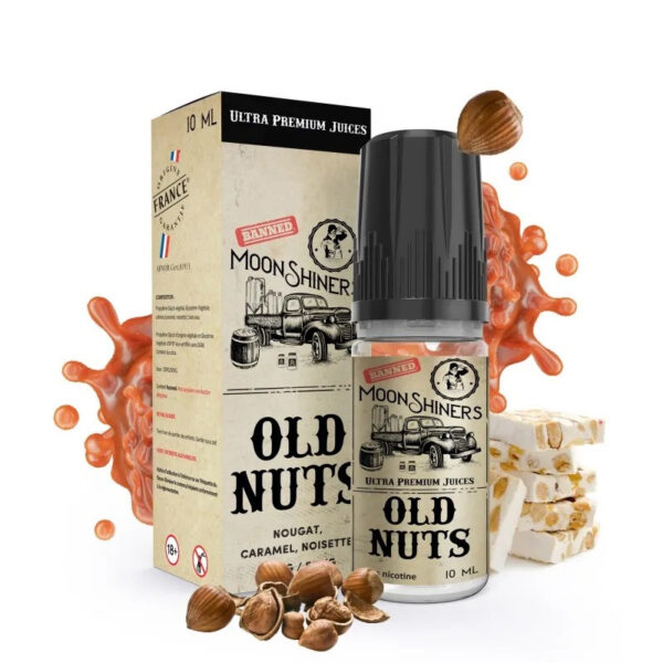 E-liquide Nougat, Caramel & Noisette – Old Nuts 10ml – MoonShiners / Le French Liquide