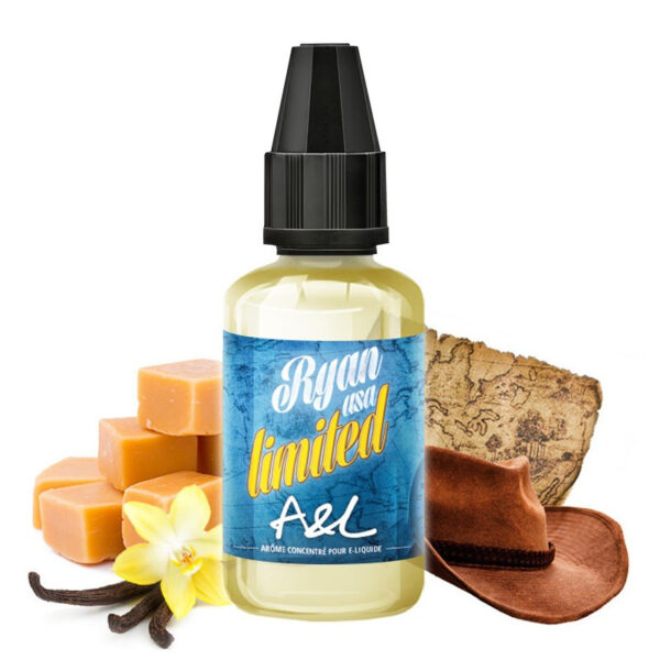 Arôme Concentré DIY Tabac Américain, Vanille & Caramel – Ryan USA Limited Edition 30ml – Arômes et Liquides Arôme Concentré DIY Tabac Américain, Vanille & Caramel – Ryan USA Limited Edition 30ml – Arômes et Liquides
