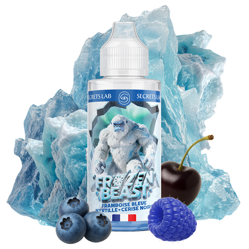 E-liquide Framboise Bleue, Myrtille & Cerise Noire 100ml – Frozen Beast / Secret’s LAb – Surboosté et Ultra-Frais E-liquide Framboise Bleue, Myrtille & Cerise Noire 100ml – Frozen Beast / Secret’s LAb – Surboosté et Ultra-Frais