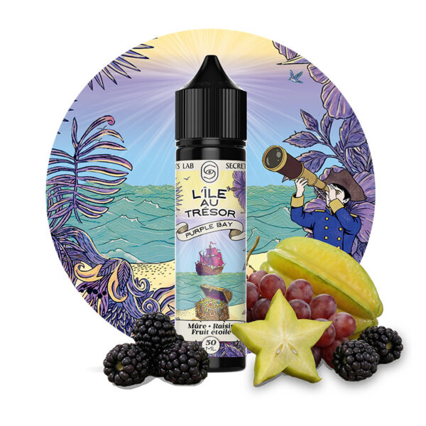 E-liquide Mûre, Raisin & Carambole – Purple Bay 50ml – L’Ile au Trésor / Secret’s LAb E-liquide Mûre, Raisin & Carambole – Purple Bay 50ml – L’Ile au Trésor / Secret’s LAb
