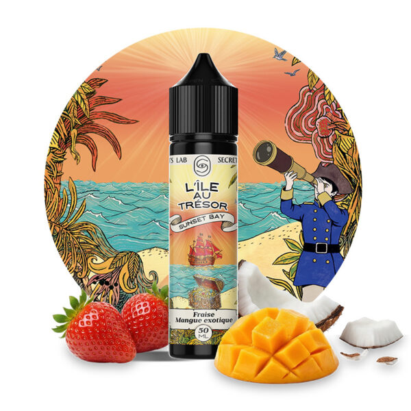 E-liquide Fraise & Mangue Exotique – Sunset Bay 50ml – L’Ile au Trésor / Secret’s LAb E-liquide Fraise & Mangue Exotique – Sunset Bay 50ml – L’Ile au Trésor / Secret’s LAb