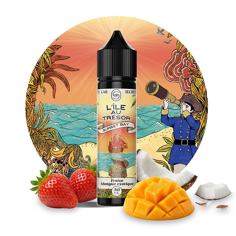 E-liquide Fraise & Mangue Exotique – Sunset Bay 50ml – L’Ile au Trésor / Secret’s LAb E-liquide Fraise & Mangue Exotique – Sunset Bay 50ml – L’Ile au Trésor / Secret’s LAb