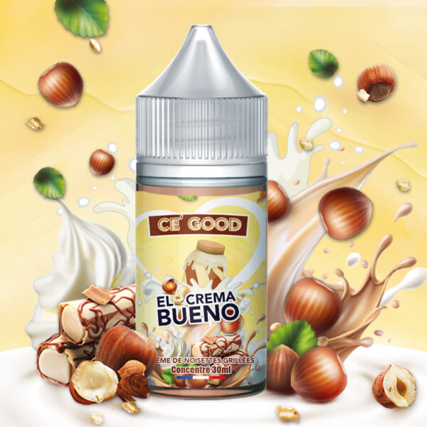 Arôme Concentré DIY Noisettes Grillées, Lait & Chocolat – El Crema Bueno 30ml – CE’GOOD Arôme Concentré DIY Noisettes Grillées, Lait & Chocolat – El Crema Bueno 30ml – CE’GOOD