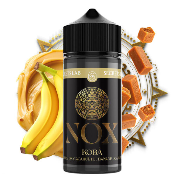 E-liquide Banane, Caramel & Beurre de Cacahuètes – Koba 50ml – NOX / Secret’s LAb E-liquide Banane, Caramel & Beurre de Cacahuètes – Koba 50ml – NOX / Secret’s LAb