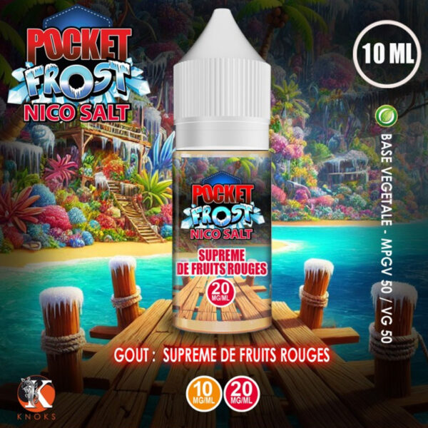 E-liquide Suprême Fruits Rouges & Fraîcheur 10ml (Sel de Nicotine) – Pocket Frost / Knocks E-liquide Suprême Fruits Rouges & Fraîcheur 10ml (Sel de Nicotine) – Pocket Frost / Knocks