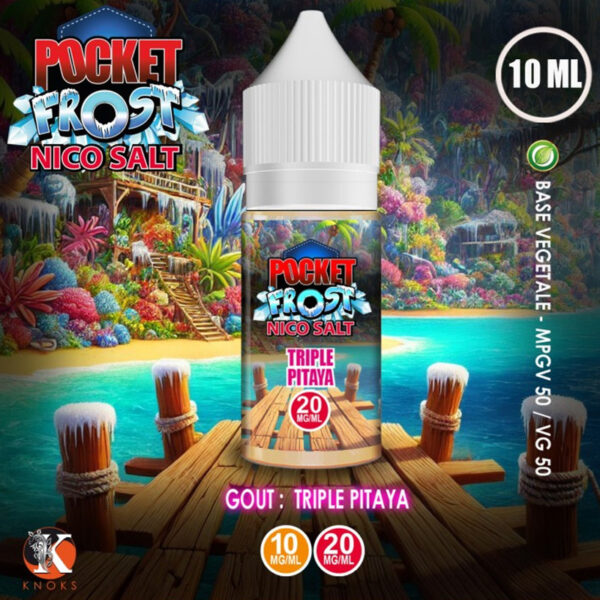 E-liquide Triple Pitaya & Fraîcheur 10ml (Sel de Nicotine) – Pocket Frost / Knocks E-liquide Triple Pitaya & Fraîcheur 10ml (Sel de Nicotine) – Pocket Frost / Knocks